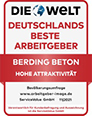 BERDING BETON wurde zu „Deutschlands Beste Arbeitgeber“ 2021 ausgezeichnet.